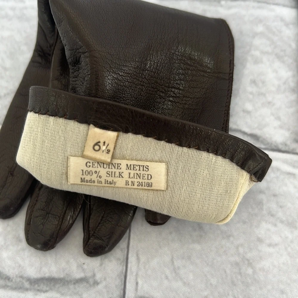 Italian genuine Métis 100% silk lined 6.5 gloves